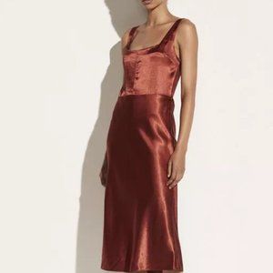 COPY - Vince Satin Dress (RUST) 2 way options PERFECT PARTY DRESS (great deal)